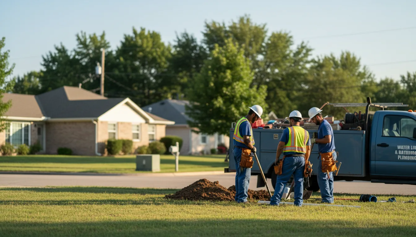 Residential water line and bathroom plumbing service in Milford, NE